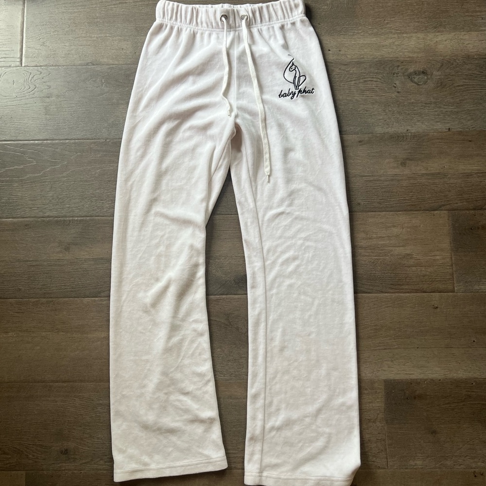 White velour Baby phat sweats SOLDDDD